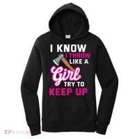 Womens Axe Throwing Quote For Your Axe Throwing Girlfriend Women's Hoodie thumb 0