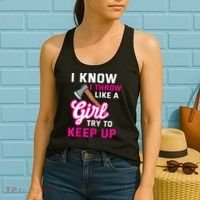 Womens Axe Throwing Quote For Your Axe Throwing Girlfriend Women's Tank Top thumb 2