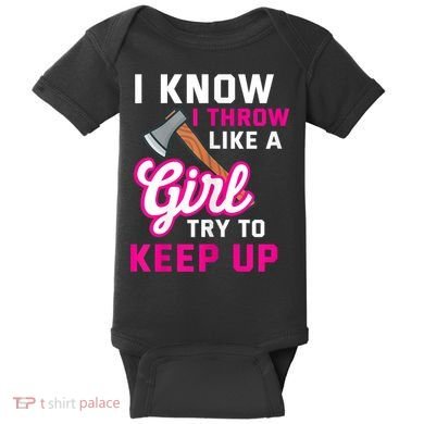 Womens Axe Throwing Quote For Your Axe Throwing Girlfriend Baby Bodysuit