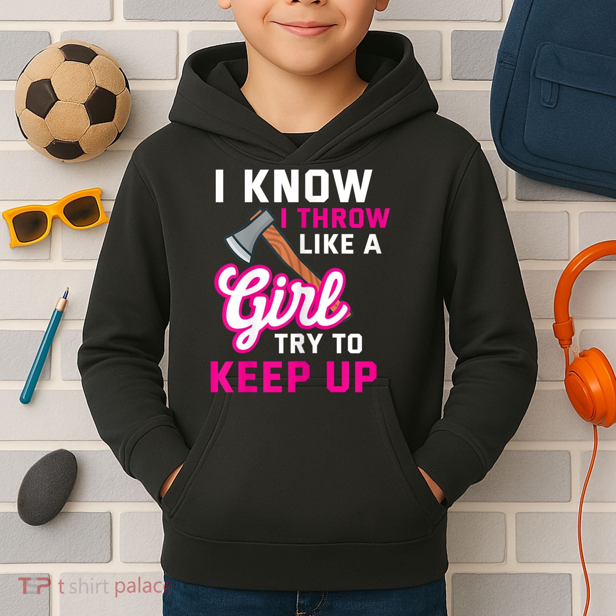 Womens Axe Throwing Quote For Your Axe Throwing Girlfriend Kids Hoodie