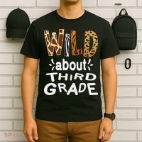 Wild about Third Grade Teacher Student First Day Of School T-Shirt thumb 6