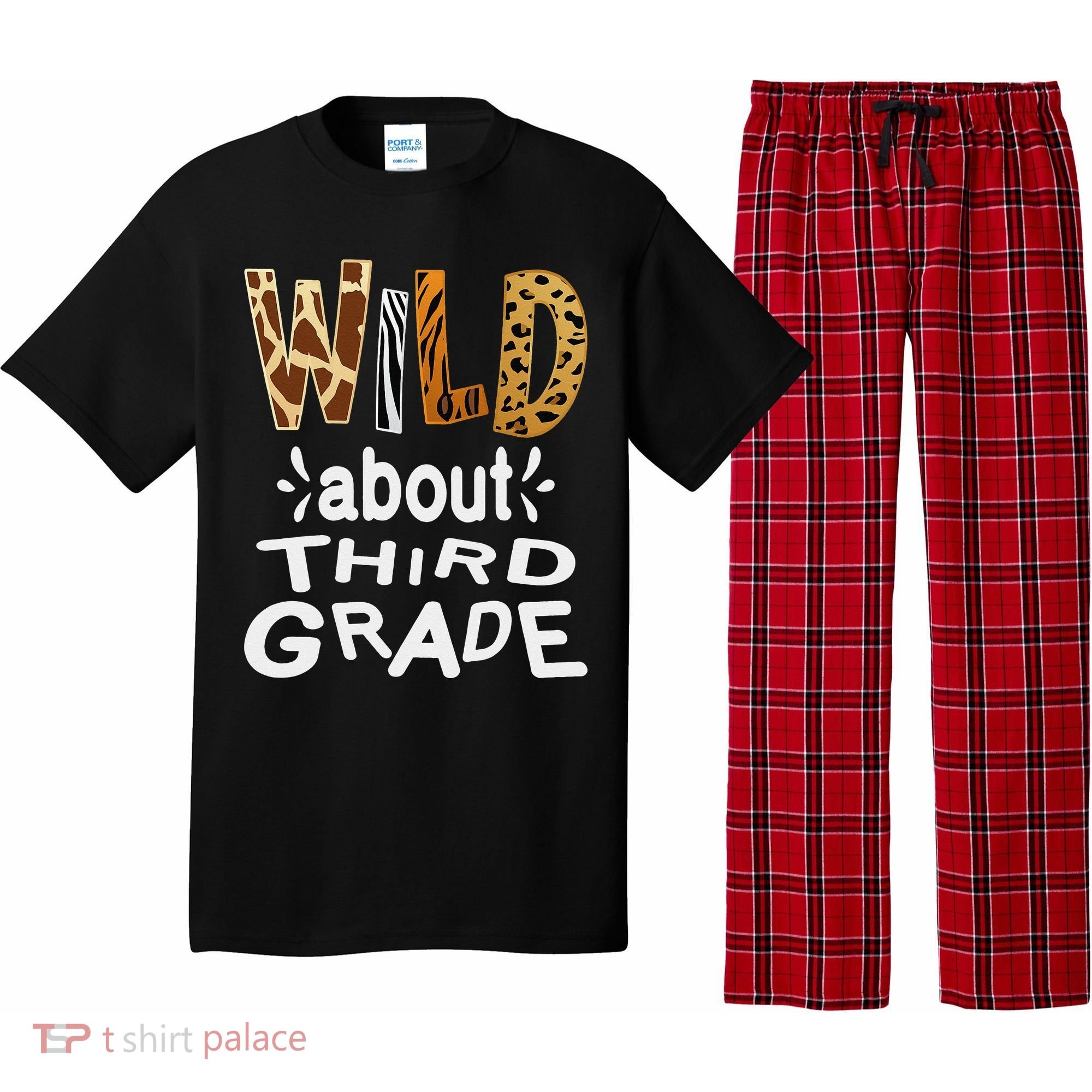 Wild about Third Grade Teacher Student First Day Of School Pajama Set