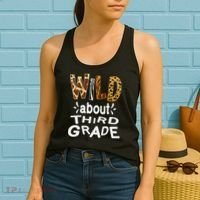 Wild about Third Grade Teacher Student First Day Of School Women's Tank Top thumb 2