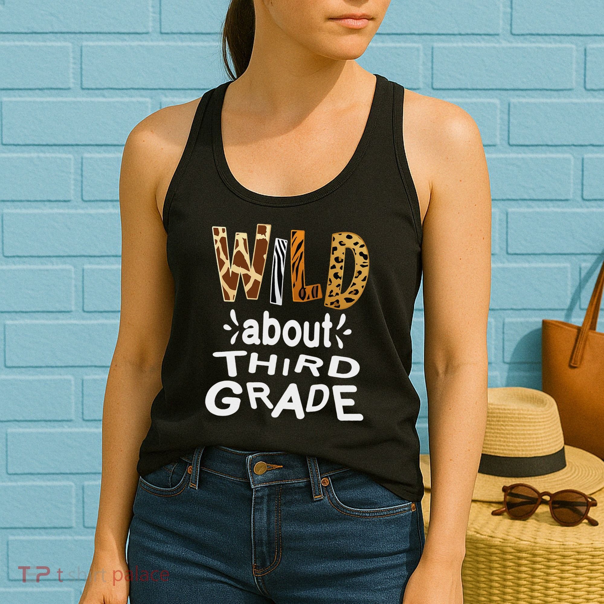 Wild about Third Grade Teacher Student First Day Of School Women's Tank Top