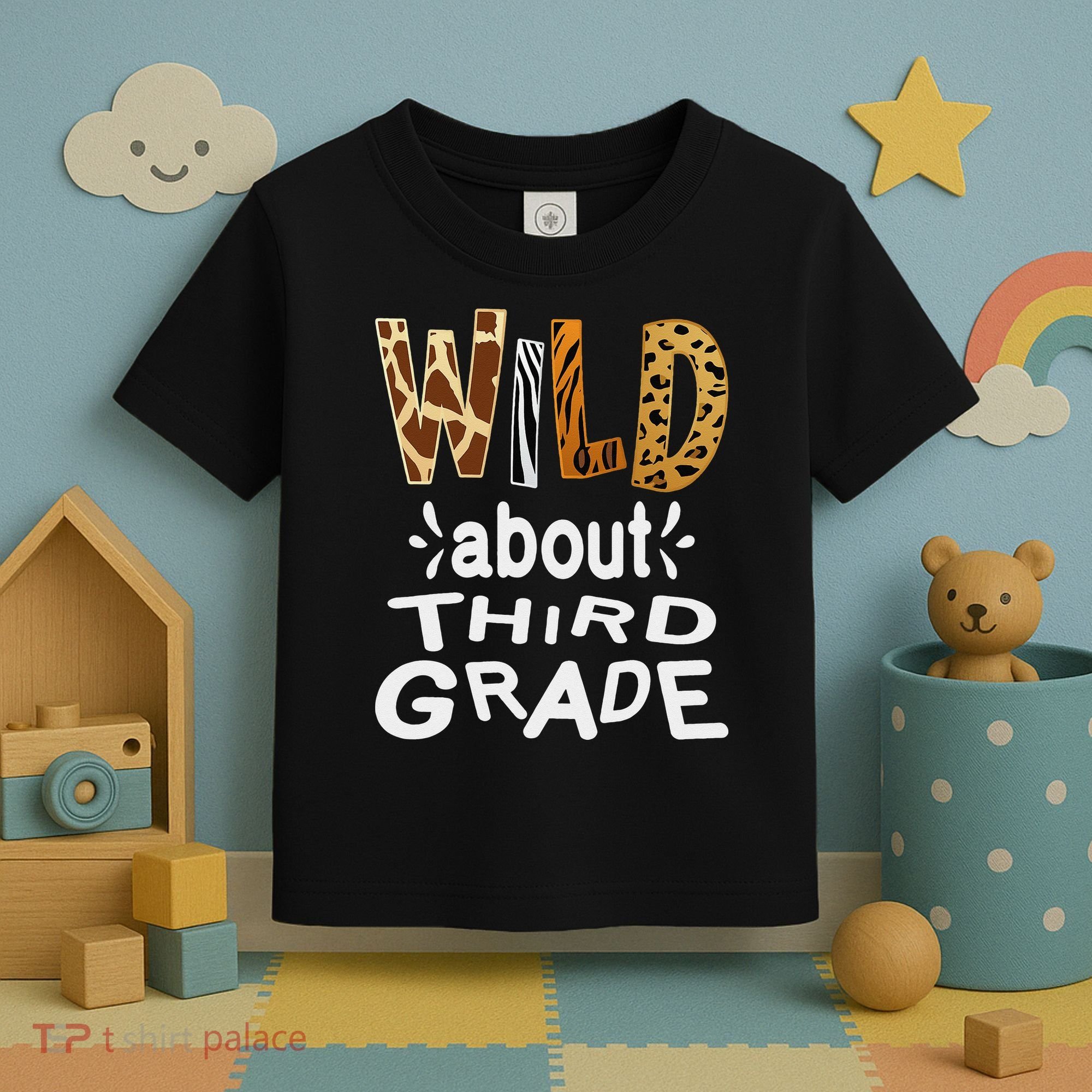 Wild about Third Grade Teacher Student First Day Of School Toddler T-Shirt