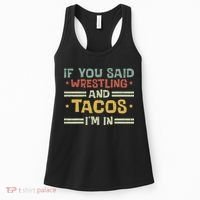 Wrestling And Tacos Im In Funny Wrestler Food Women Women's Tank Top thumb 0