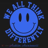 We All Think Differently Autism Awareness Smile Face Backpack thumb 2