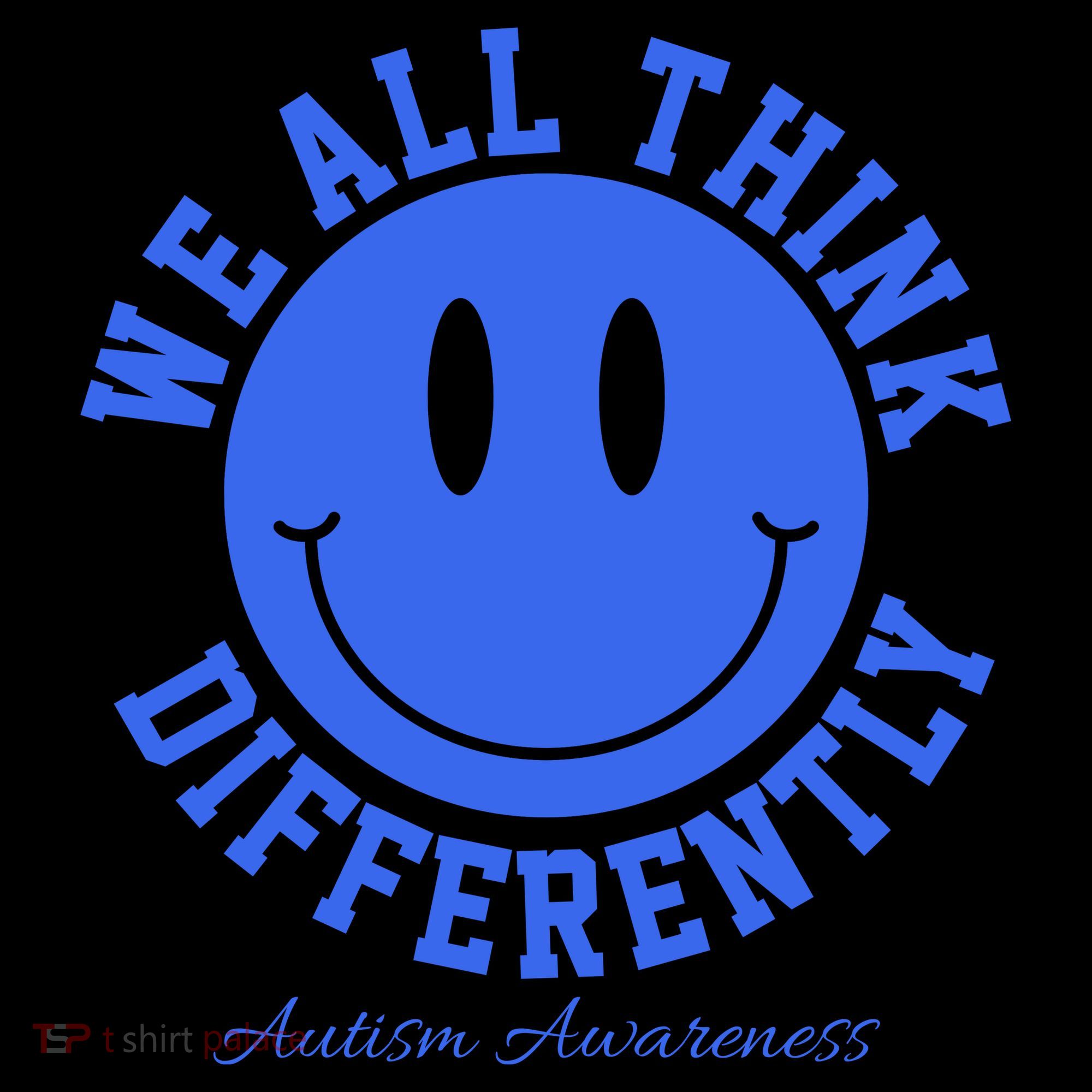 We All Think Differently Autism Awareness Smile Face Toddler Hoodie
