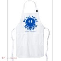 We All Think Differently Autism Awareness Smile Face Apron thumb 0