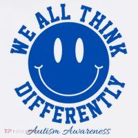 We All Think Differently Autism Awareness Smile Face Hat thumb 2