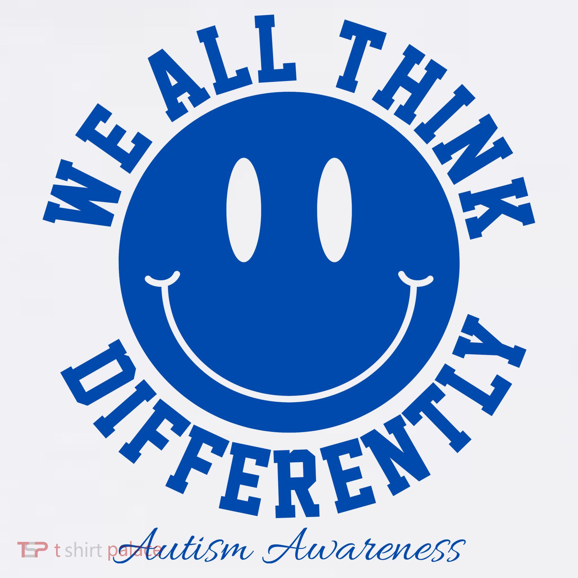 We All Think Differently Autism Awareness Smile Face Kids Sweatshirt