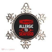 Warning Allergic To Seafood Shellfish Allergy Funny Gift Ornament thumb 0
