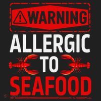 Warning Allergic To Seafood Shellfish Allergy Funny Gift Hat thumb 2