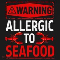 Warning Allergic To Seafood Shellfish Allergy Funny Gift Kids Hoodie thumb 5