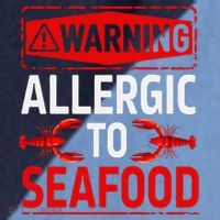 Warning Allergic To Seafood Shellfish Allergy Funny Gift Raglan Baseball Sleeve Shirt thumb 2