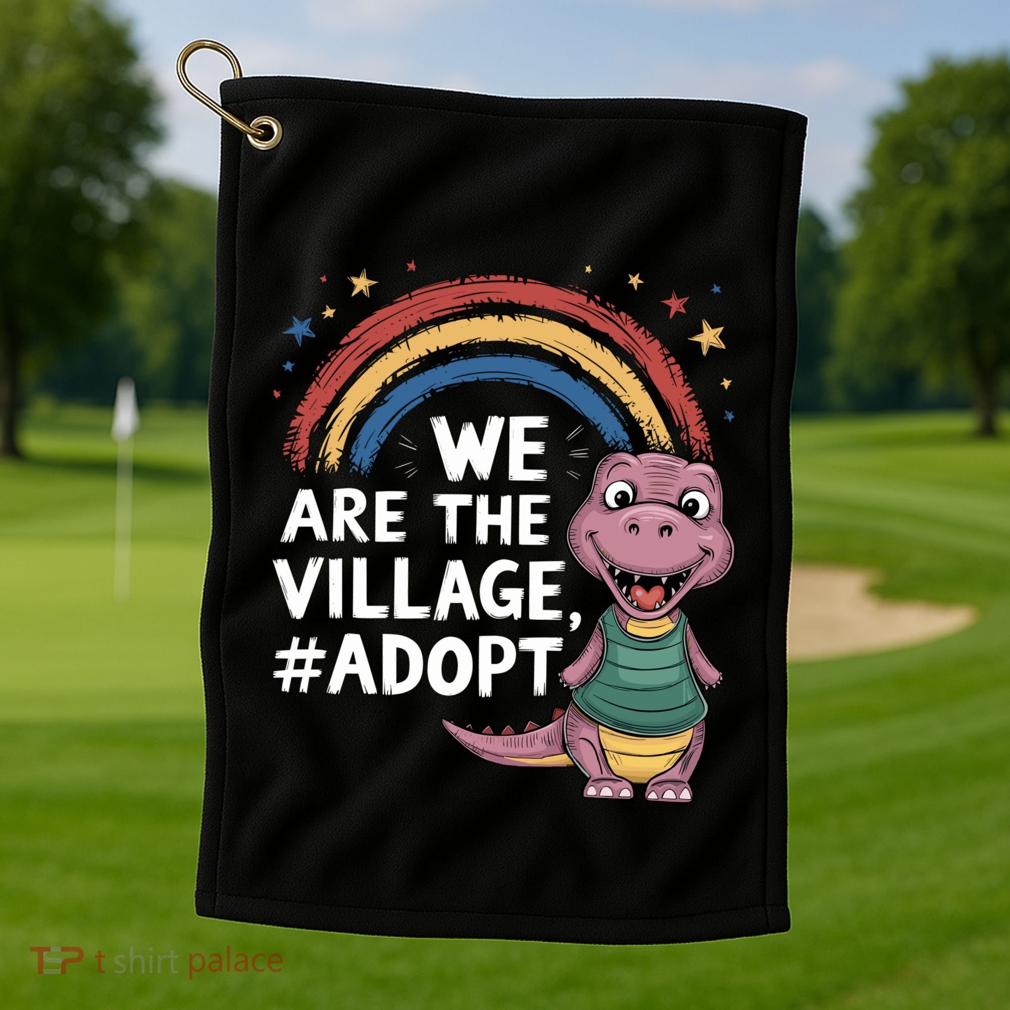 We Are The Village Adopt Golf Towel