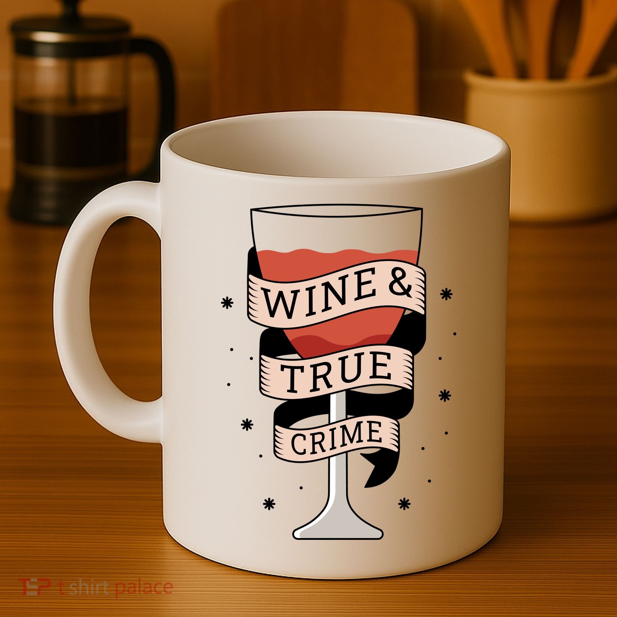 Wine And True Crime Coffee Mug