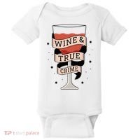 Wine And True Crime Baby Bodysuit thumb 0