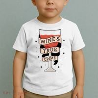 Wine And True Crime Toddler T-Shirt thumb 2