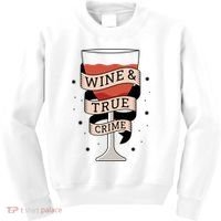 Wine And True Crime Kids Sweatshirt thumb 0