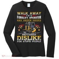 Walk Away This Forklift Operator Forklift Operator Women's Long Sleeve Shirt thumb 0