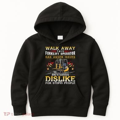 Walk Away This Forklift Operator Forklift Operator Kids Hoodie