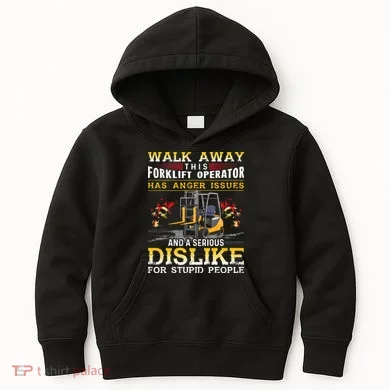 Walk Away This Forklift Operator Forklift Operator Kids Hoodie