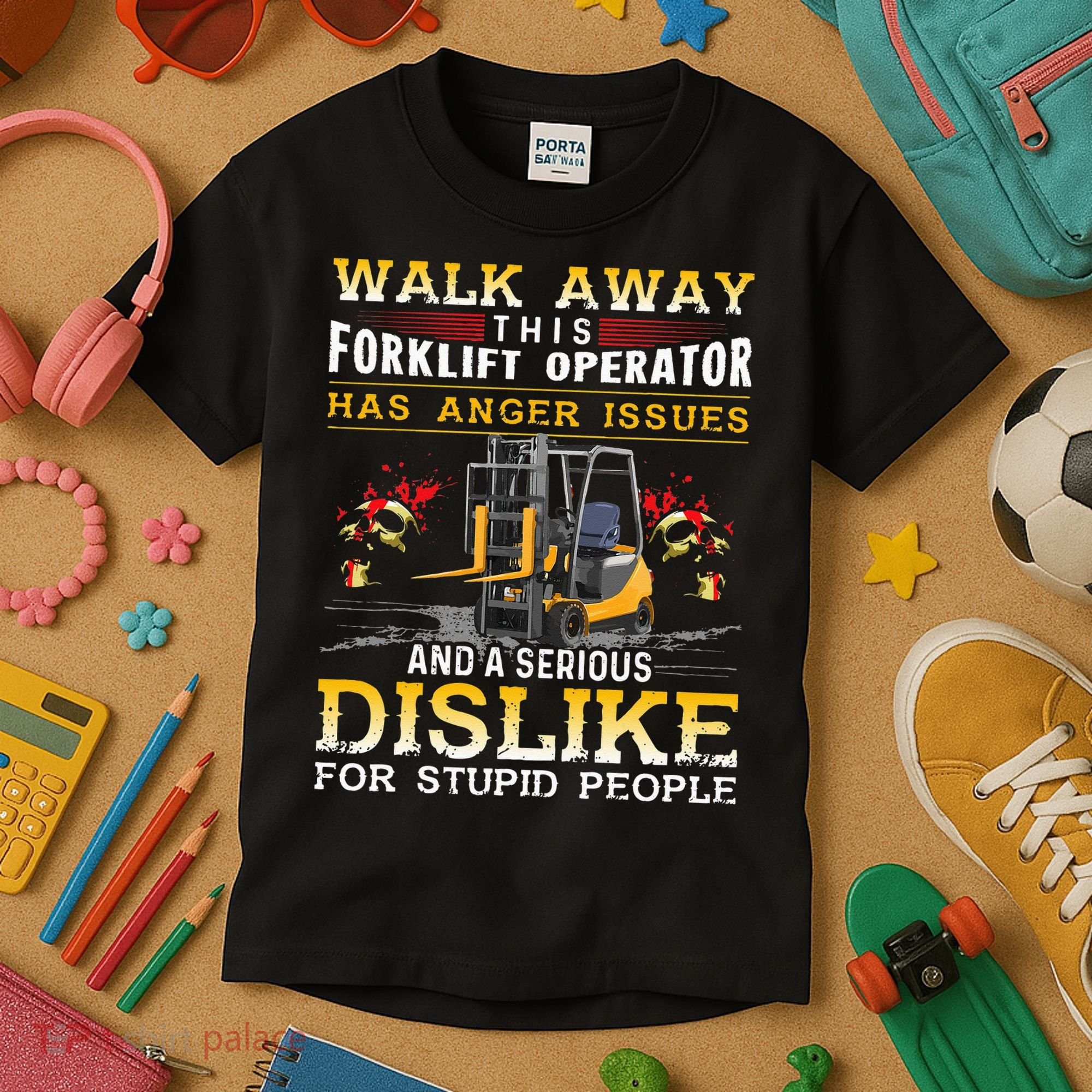 Walk Away This Forklift Operator Forklift Operator Kids T-Shirt