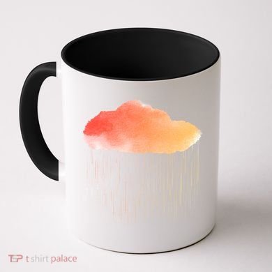Water Color Cloud Rainy Day Coffee Mug