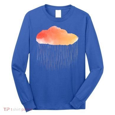 Water Color Cloud Rainy Day Long Sleeve Shirt