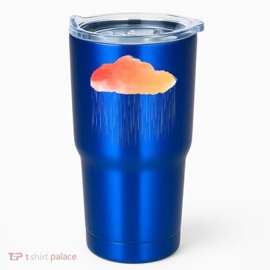 Water Color Cloud Rainy Day Tumbler