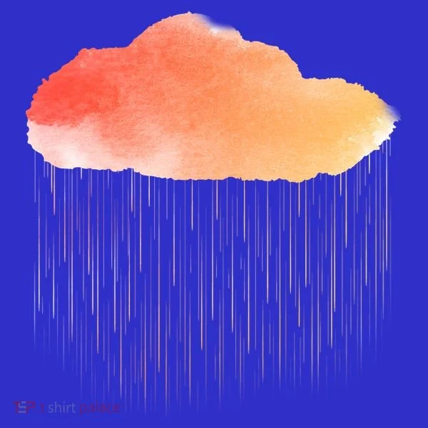 Water Color Cloud Rainy Day Women's Long Sleeve Shirt