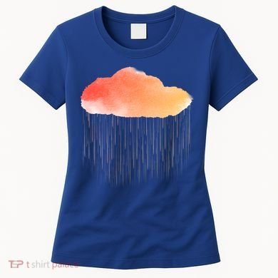 Water Color Cloud Rainy Day Women's T-Shirt