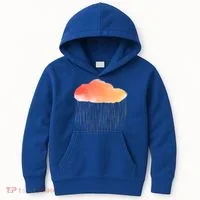 Water Color Cloud Rainy Day Kids Hoodie thumb 0
