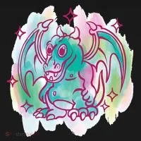 Watercolor Dragon Doggie Tank thumb 4