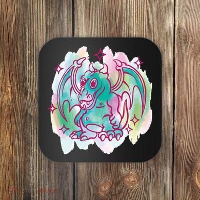 Watercolor Dragon Coaster
