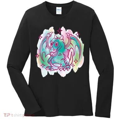 Watercolor Dragon Women's Long Sleeve Shirt