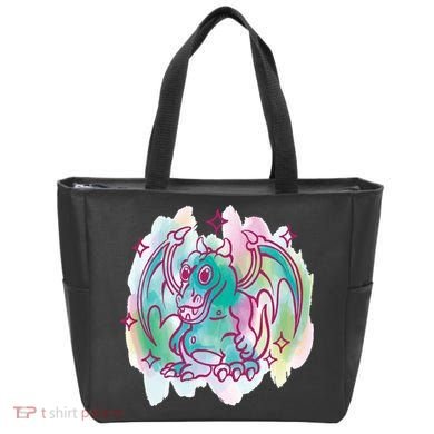 Watercolor Dragon Tote Bag