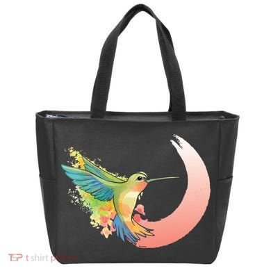 Watercolor Hummingbird Tote Bag