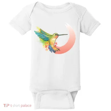Watercolor Hummingbird Baby Bodysuit