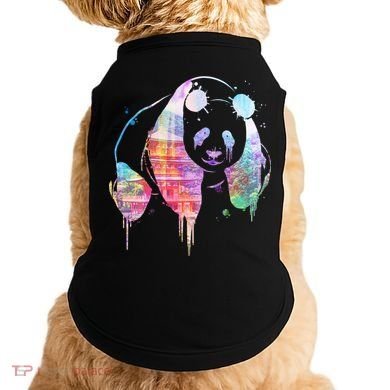 Watercolor Panda Bear Double Exposure Doggie Tank