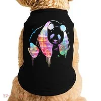 Watercolor Panda Bear Double Exposure Doggie Tank thumb 0
