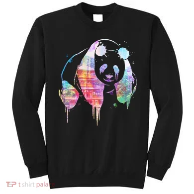 Watercolor Panda Bear Double Exposure Sweatshirt