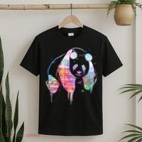 Watercolor Panda Bear Double Exposure T-Shirt thumb 2