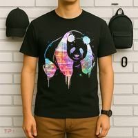 Watercolor Panda Bear Double Exposure T-Shirt thumb 6