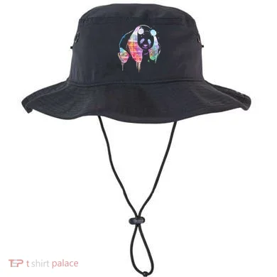 Watercolor Panda Bear Double Exposure Bucket Hat