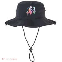 Watercolor Panda Bear Double Exposure Bucket Hat thumb 0