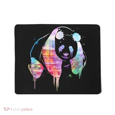Watercolor Panda Bear Double Exposure Mousepad