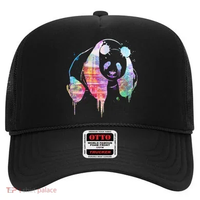 Watercolor Panda Bear Double Exposure Hat
