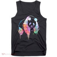 Watercolor Panda Bear Double Exposure Tank Top thumb 0
